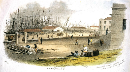 View of Enterprize Park from Old Customs House in 1858
